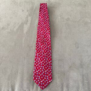 Robert Talbott Best of Class Extra Long Red Butterfly Silk Necktie USA